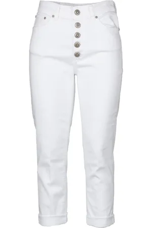 Dondup Jeansy, Kobieta, Biały, W26, Bawełna, Koons Cropped Jeansy
