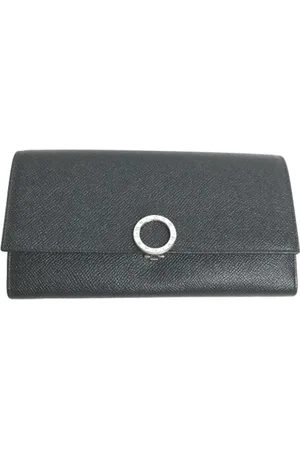 Bvlgari Pre-owned, Mężczyzna, Czarny, ONE SIZE, Skóra, Pre-owned skórzane portfele