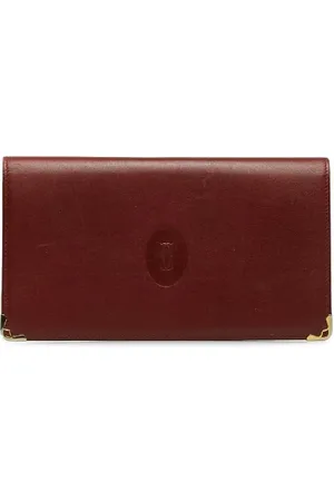 Cartier Pre-owned, Kobieta, Czerwony, ONE SIZE, Skóra, Pre-owned skórzane portfele