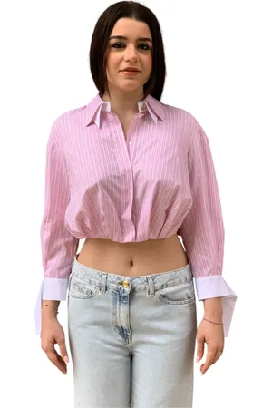 Elisabetta Franchi Bluzki, Kobieta, Różowy, XS, Koszulka z bawełny