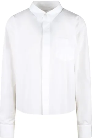 SACAI Bluzki, Kobieta, Biały, L, Bawełniana Koszula Poplin Box Fit
