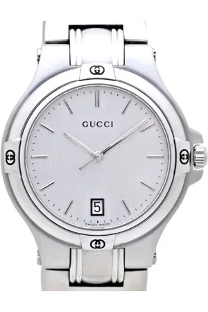 Gucci Pre-owned, Kobieta, Szary, ONE SIZE, Len, Pre-owned Stainless Steel watches