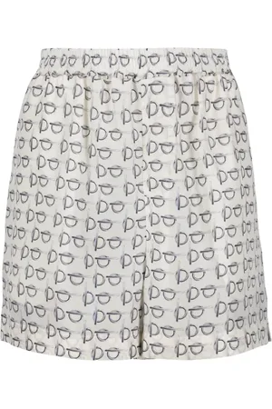 Burberry Szorty, Kobieta, Szary, 2XS, Jedwabne Szorty z Logo