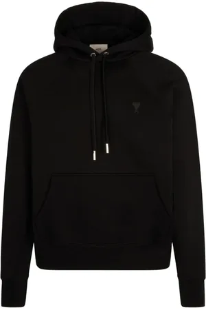 Ami Bluzy, Mężczyzna, Czarny, M, Bluza średniej wagi czarna tonalna