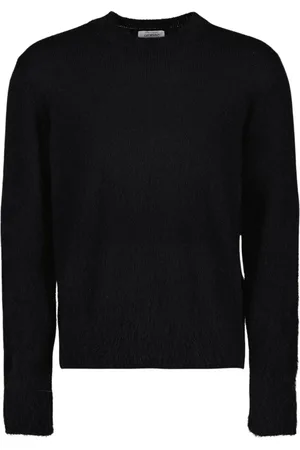 OFF-WHITE Swetry, Mężczyzna, Czarny, S, Sweter Mohair Arrow Okrągły Dekolt