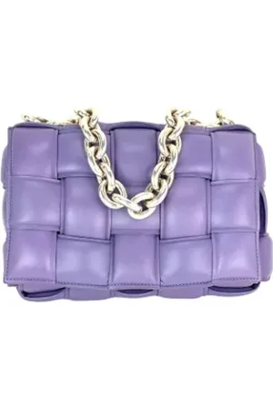 Bottega Veneta Pre-owned, Kobieta, Fioletowy, ONE SIZE, Skóra, Pre-owned Skórzane torebki