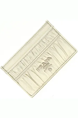 Prada Pre-owned, Kobieta, Żółty, ONE SIZE, Skóra, Pre-owned skórzane portfele