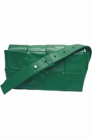 Bottega Veneta Pre-owned, Kobieta, Zielony, ONE SIZE, Skóra, Pre-owned skórzane torby na ramię