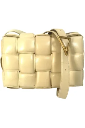 Bottega Veneta Pre-owned, Kobieta, Beżowy, ONE SIZE, Skóra, Pre-owned skórzane torby na ramię
