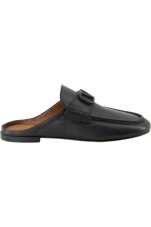 VALENTINO GARAVANI Buty, Mężczyzna, Czarny, 42 EU, Skóra, Skórzane wsuwane mokasyny VLogo