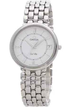 Omega Pre-owned, Mężczyzna, Biały, ONE SIZE, Pre-owned Stainless Steel watches