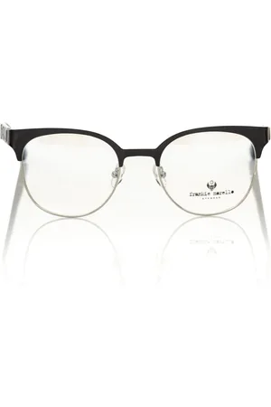 FRANKIE MORELLO Akcesoria, unisex, Czarny, ONE SIZE, Czarne Okulary Clubmaster z Acetatową Ramą