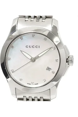 Gucci Pre-owned, Kobieta, Biały, ONE SIZE, Pre-owned Metal watches