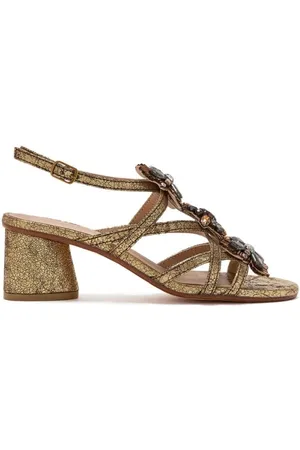 Maliparmi Buty, Kobieta, Żółty, 41 EU, Sandał Magnolia Stones Złoto Beżowy