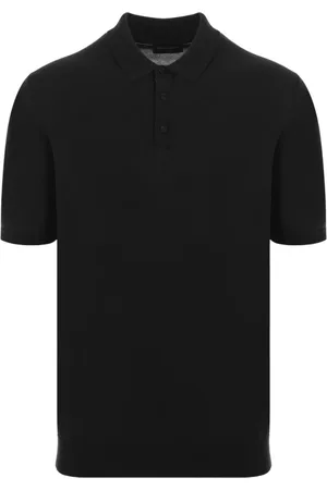 Roberto Collina Koszulki, Mężczyzna, Czarny, XL, Czarny Polo z Bawełny
