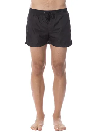 Roberto Cavalli Stroje kąpielowe, Mężczyzna, Czarny, L, Sportowe Kąpielówki Boxer Shorts z Nadrukiem