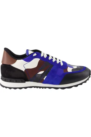 VALENTINO GARAVANI Buty, Mężczyzna, Wielobarwność, 45 EU, Skóra, Sneakersy Camouflage z migdałowym noskiem i gumową podeszwą