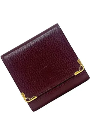 Cartier Pre-owned, Kobieta, Czerwony, ONE SIZE, Skóra, Pre-owned skórzane portfele