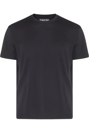 Tom Ford Koszulki, Mężczyzna, Czarny, L, Czarna Koszulka z Bawełny