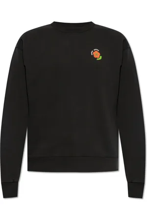 Kenzo Bluzy, Mężczyzna, Czarny, S, Bawełna, Bluza z nadrukowanym logo
