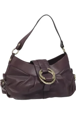Bvlgari Pre-owned, Kobieta, Fioletowy, ONE SIZE, Skóra, Pre-owned skórzane torby na ramię