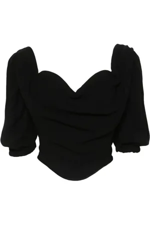 Vivienne Westwood Bluzki, Kobieta, Czarny, M, Czarny Gorset Top na Niedzielne Stylizacje