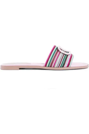 VALENTINO GARAVANI Buty, Kobieta, Wielobarwność, 36 EU, Len, Różowe Skórzane Buty Podpisane