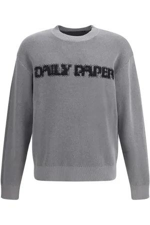 Daily paper Swetry, Mężczyzna, Szary, L, Sweter z Włóczki z Prążkami