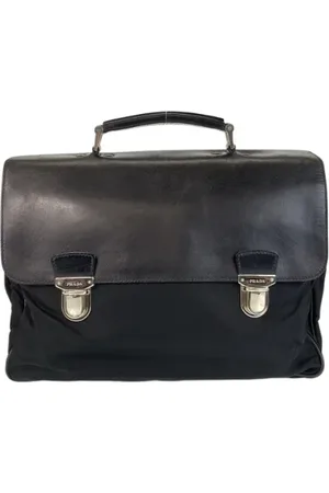 Prada Pre-owned, Mężczyzna, Czarny, ONE SIZE, Skóra, Pre-owned Canvas prada-bags