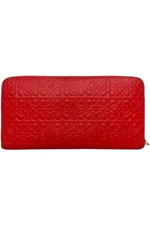 Loewe Pre-owned, Kobieta, Czerwony, ONE SIZE, Skóra, Pre-owned skórzane portfele