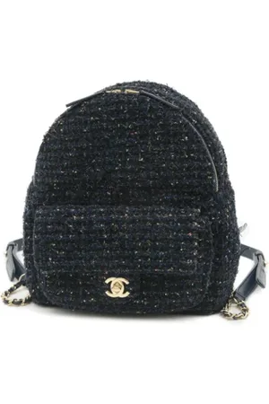 CHANEL Pre-owned, Kobieta, Niebieski, ONE SIZE, Tweed, Pre-owned Fabric chanel-bags