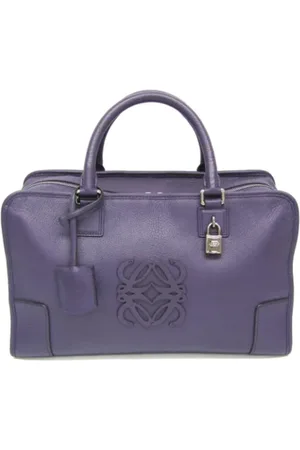 Loewe Pre-owned, Kobieta, Fioletowy, ONE SIZE, Skóra, Pre-owned Skórzane torebki