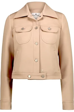 Courrèges Kurtki, Kobieta, Beżowy, M, Kurtka Trucker w Stylu Twill