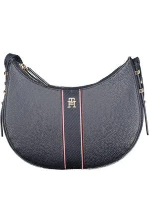 Tommy Hilfiger Torebki, Kobieta, Niebieski, ONE SIZE, Len, Elegancka Torba z Polietylenu z Odważnymi Szczegółami