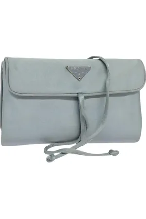 Prada Pre-owned, Kobieta, Niebieski, ONE SIZE, Nylon, Pre-owned Nylon pouches