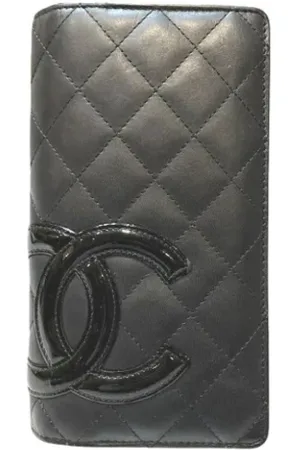 CHANEL Pre-owned, Kobieta, Czarny, ONE SIZE, Skóra, Pre-owned skórzane portfele