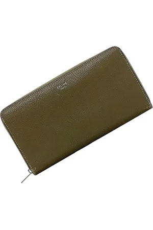 Céline Pre-owned, Kobieta, Zielony, ONE SIZE, Skóra, Pre-owned skórzane portfele