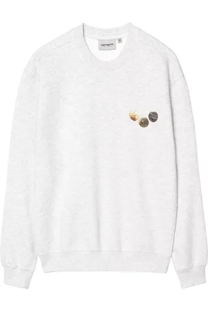 Carhartt Swetry, Mężczyzna, Szary, S, Graficzny sweter z guzikami w szarym