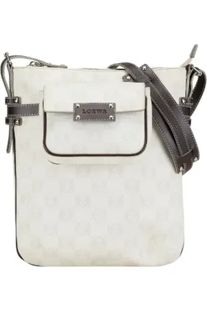 Loewe Pre-owned, Kobieta, Biały, ONE SIZE, Skóra, Pre-owned Canvas shoulder-bags