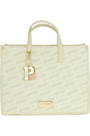 Philipp Plein Torebki, Kobieta, Biały, ONE SIZE, Biała torba na zakupy z paskiem na ramię