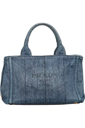 Prada Pre-owned, Kobieta, Niebieski, ONE SIZE, Denim, Pre-owned Denim handbags