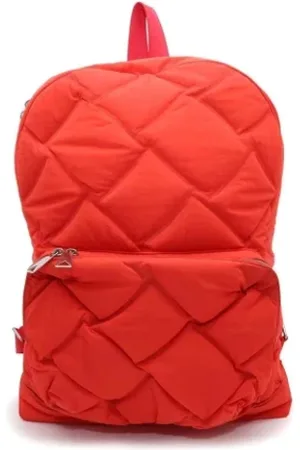 Bottega Veneta Pre-owned, Kobieta, Czerwony, ONE SIZE, Nylon, Pre-owned Nylon backpacks