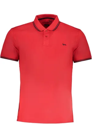 HARMONT&BLAINE Koszulki, Mężczyzna, Czerwony, 2XL, Czerwony Polo z Bawełny