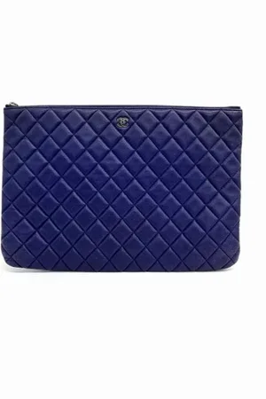 CHANEL Pre-owned, Kobieta, Niebieski, ONE SIZE, Pre-owned Leather clutches