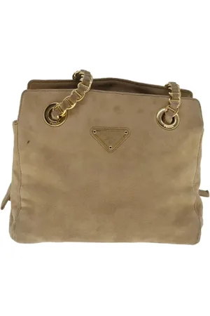 Prada Pre-owned, Kobieta, Beżowy, ONE SIZE, Zamsz, Pre-owned Suede prada-bags