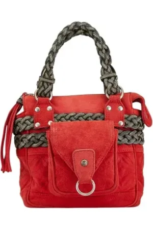 Loewe Pre-owned, Kobieta, Czerwony, ONE SIZE, Zamsz, Pre-owned Suede handbags