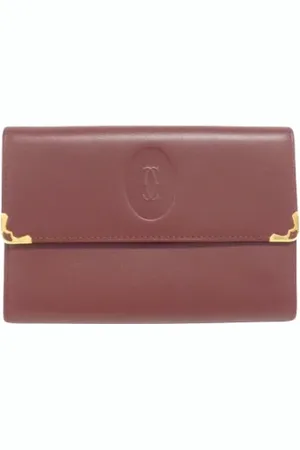 Cartier Pre-owned, Kobieta, Czerwony, ONE SIZE, Skóra, Pre-owned skórzane portfele