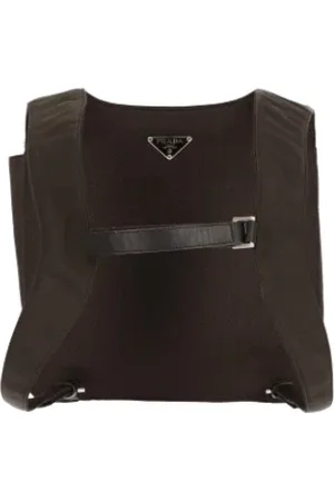 Prada Pre-owned, Kobieta, brązowy, ONE SIZE, Nylon, Pre-owned Leather prada-bags