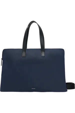 Calvin Klein Torebki, Mężczyzna, Niebieski, ONE SIZE, Stylowa torba Business Tech Carryall