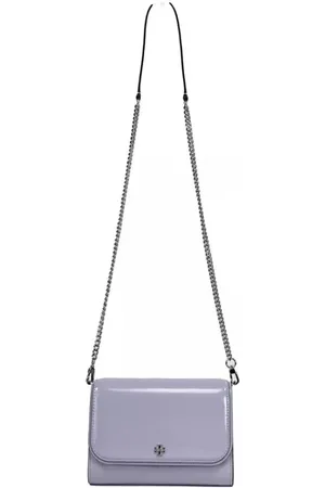 Tory Burch Torebki, Kobieta, Szary, ONE SIZE, Patencki Łańcuchowy worek na ramię z magnetycznym zamykaniem